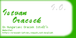 istvan oracsek business card